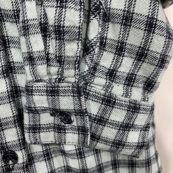 Copper Key Women’s Plaid Flannel Shirt XS Mint Green Black Long Sleeve Button Up - Picture 6 of 8